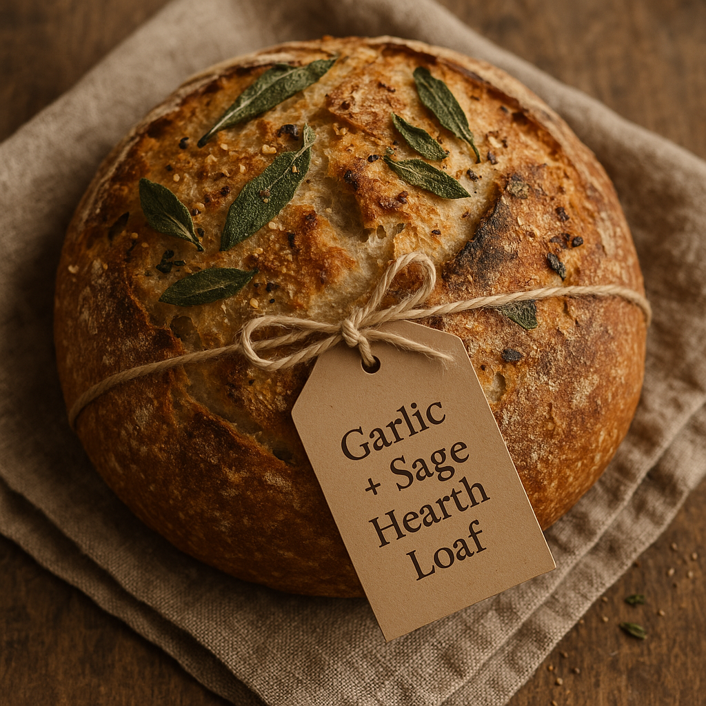 Garlic + Sage Hearth Artisan Loaf